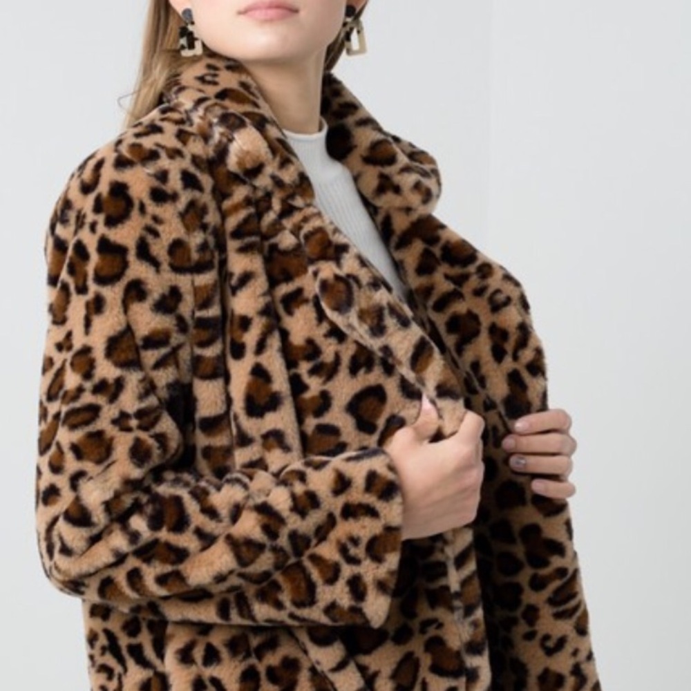 Great Gift! NEW COZY Leopard Animal Print Fancy Jacket Coat SMALL - Picture 12 of 13